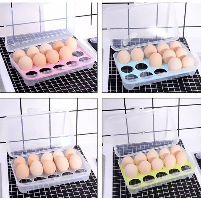 Jual Kotak Telur Tempat Penyimpanan Telor Box Telur 15 Sekat Egg