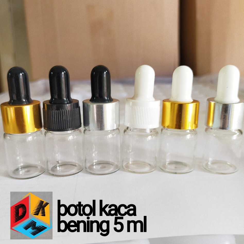 Jual Botol kaca 5 ml bening | Shopee Indonesia