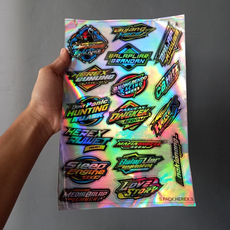 Jual Stiker Hologram Stiker Racing Herex CB | Shopee Indonesia