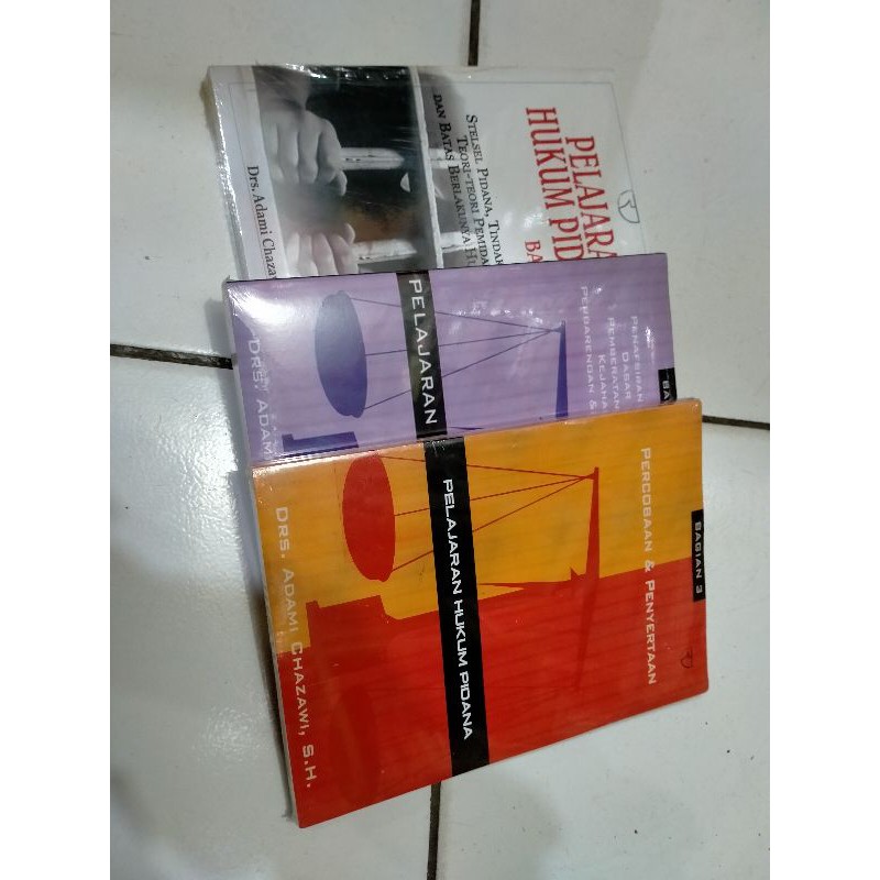 Jual Pelajaran Hukum Pidana Jilid 1 2 dan 3 - Adami Chazawi | Shopee ...