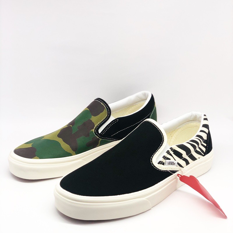 Jual Vans Slip-On Mismatch Zebra/Camo Shopee Indonesia