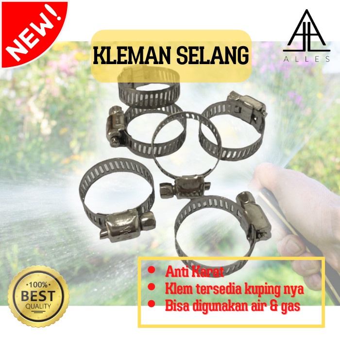 Jual Klem Selang Stainless Steel Anti Karat Selang Gas Selang Air