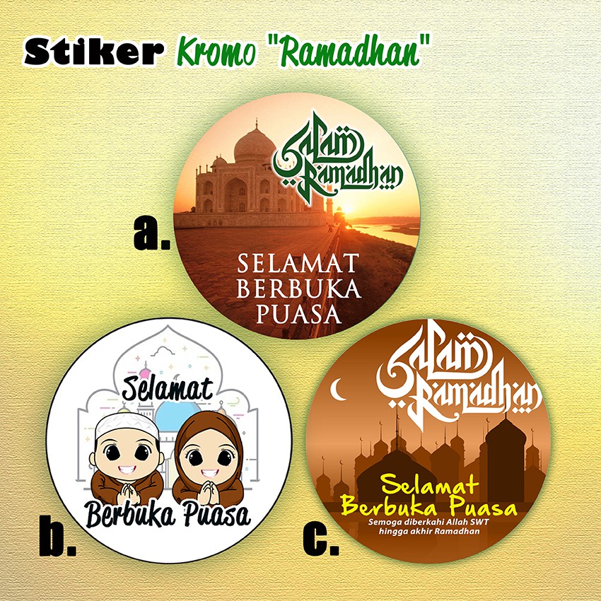 Jual Stiker Sticker Hiasan Aksesoris Lebaran - Idul Fitri|B1 -( 40 Pcs ...