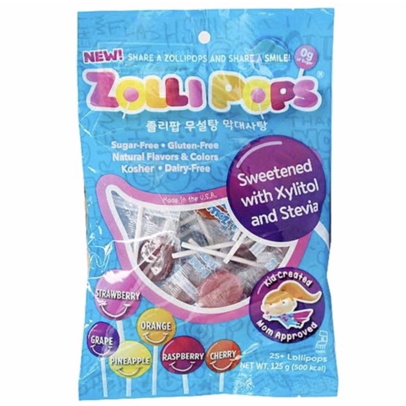 Jual Zollipops Sweetened Xylitol Stevia Sugar Free The Clean Teeth Pops