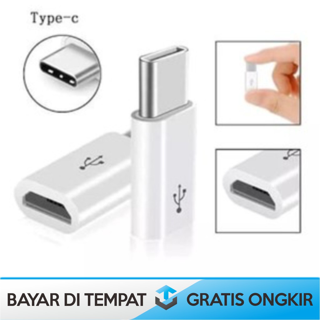 Jual ADAPTOR KONEKTOR OTG MICRO USB TO TYPE-C / KONVERTER MIKCRO USB KE ...