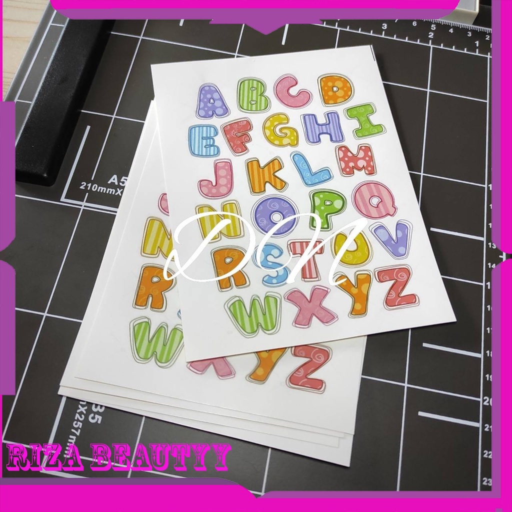 Jual Stiker Huruf Cutting Stiker Belajar Anak Stiker Huruf Alfabet ...