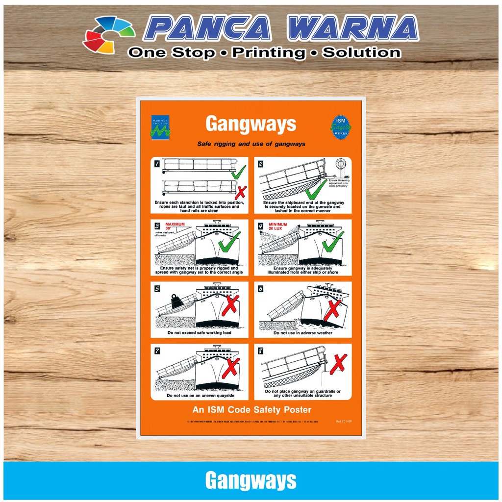 Jual Stiker Kapal Safety Sign Gangways ISM Code Perkapalan | Shopee ...