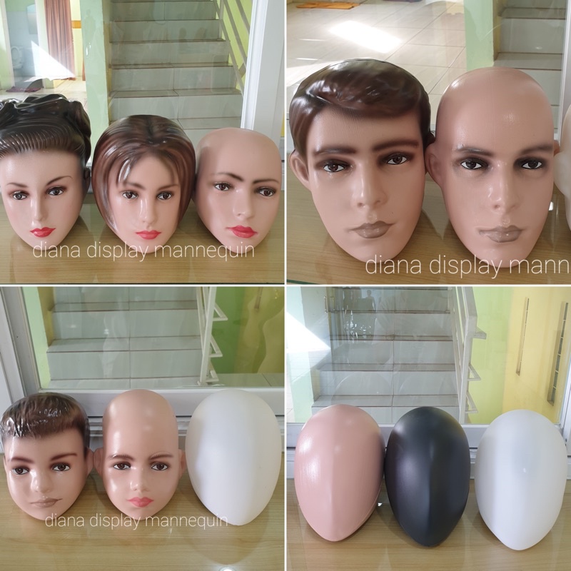 Jual MANEKIN KEPALA WANITA PRIA DAN ANAK PATUNG KEPALA FULLBODY