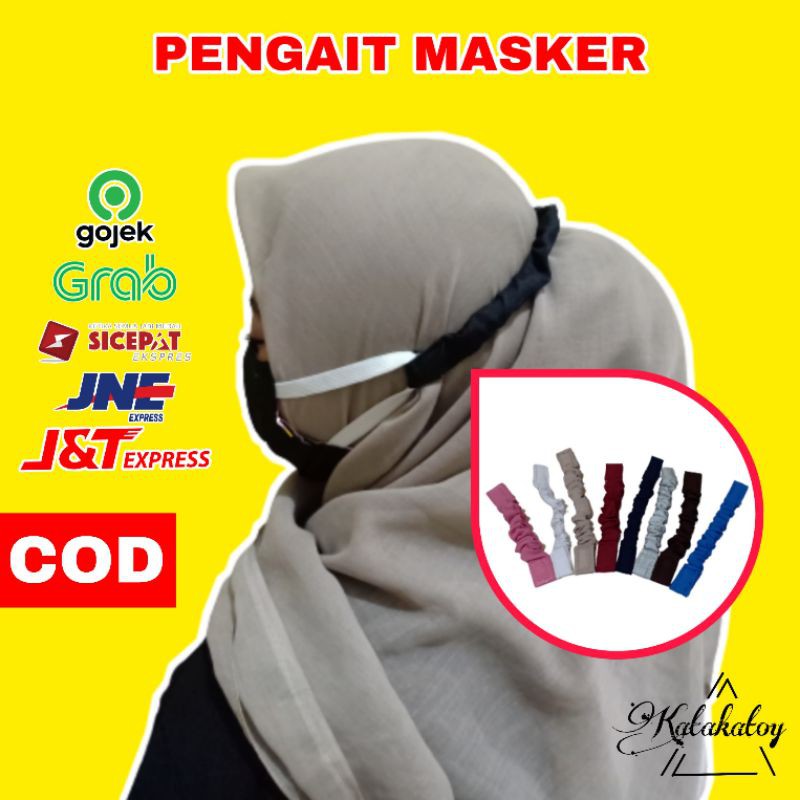 Jual PENGAIT MASKER KAIN HIJAB Konektor Masker Penyambung Masker Hook ...