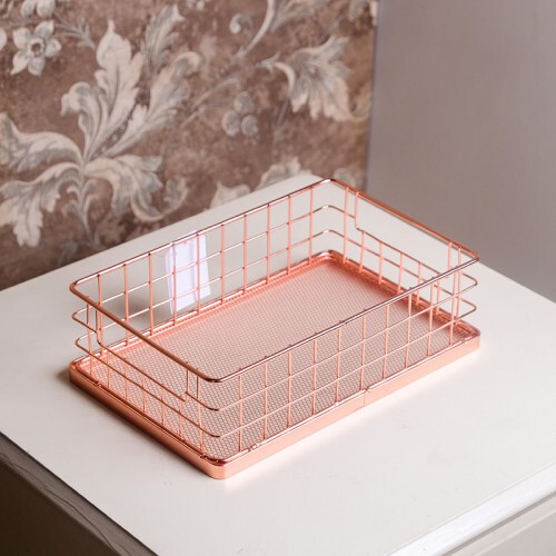 Jual Tabletop Display Basket Rose Gold 26.5 X 17.5cm Short / Keranjang ...