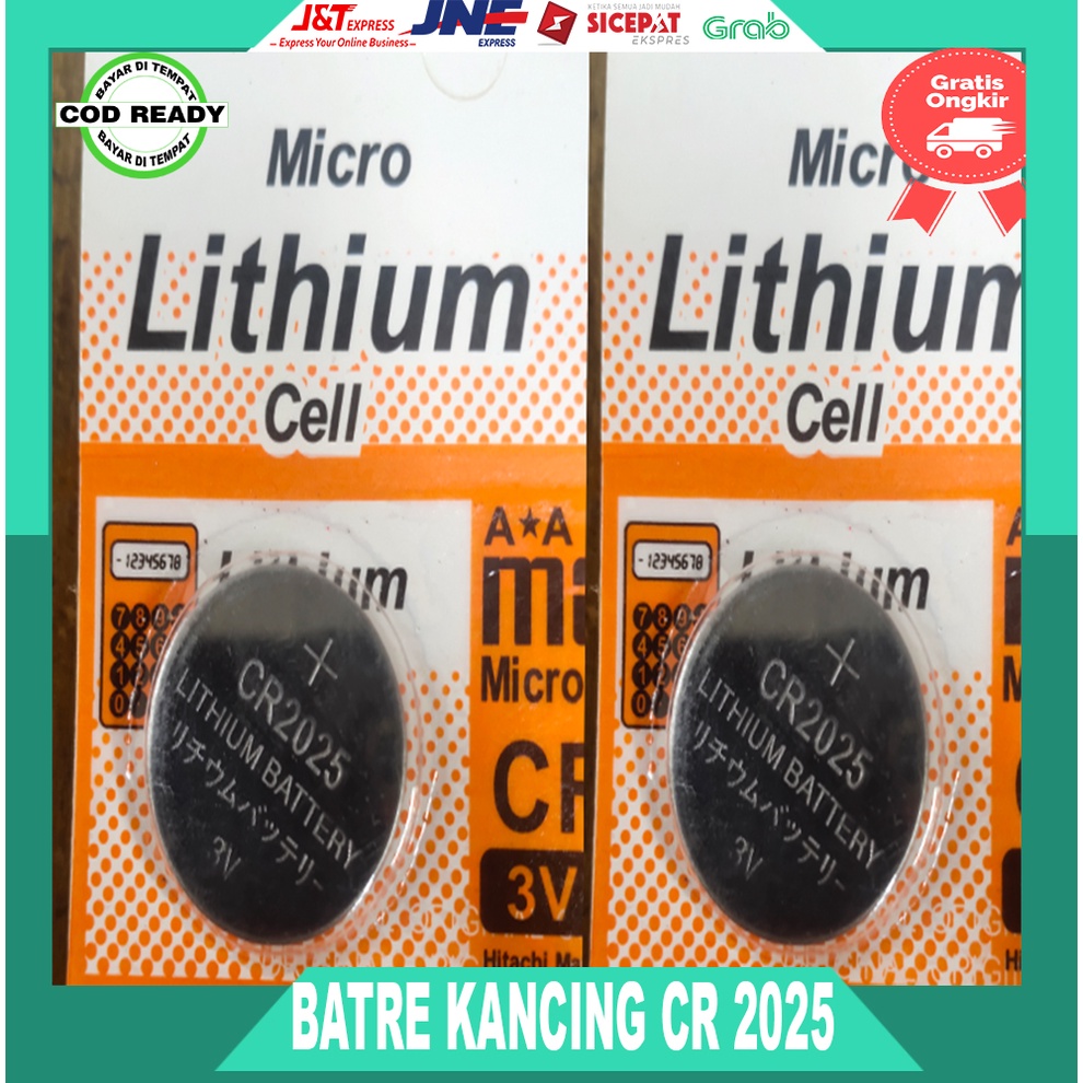 Jual Batre Cmos Cr 2025 Baterai Battery Batere Kancing Lithium 3v