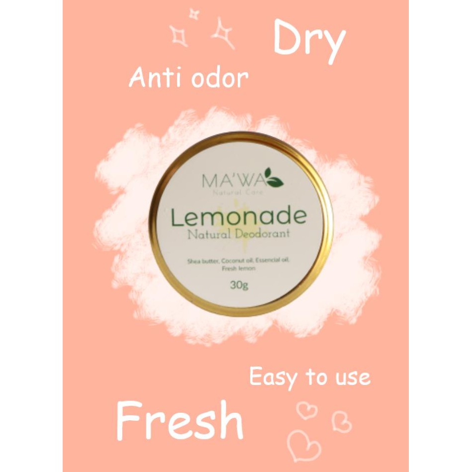 Jual Natural Deodorant tanpa aluminium, bebas bahan kimia Shopee