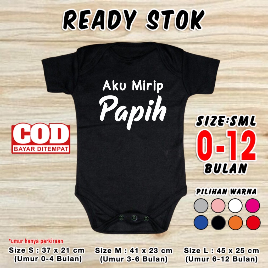 Jual jumper bayi Aku Mirip Papih set jamper jemper romper kaos pakaian ...