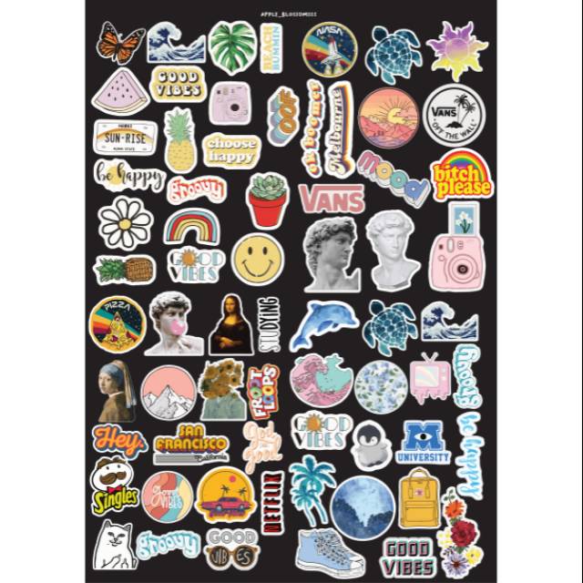 Jual STICKER A3 AESTHETIC / tahan air / BACA DESKRIPSI | Shopee Indonesia
