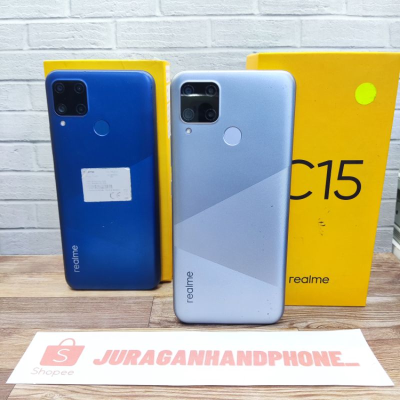 Jual Realme C15 4/64GB HP Second Seken Bekas Fullset | Shopee Indonesia