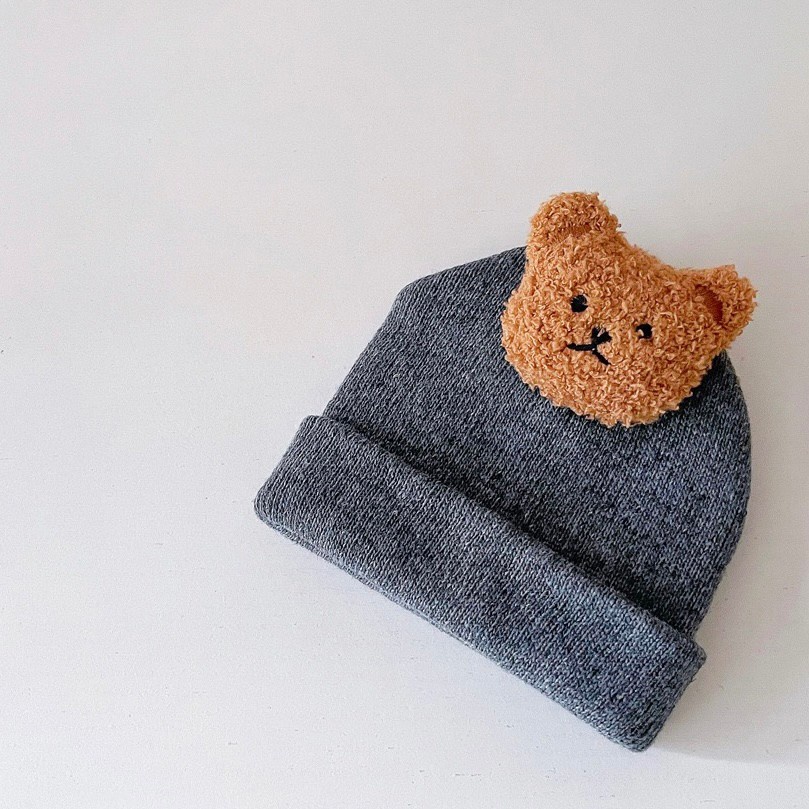 Jual 0-2 thn || Topi Bayi Newborn Anak Polos Kupluk Karakter Lucu