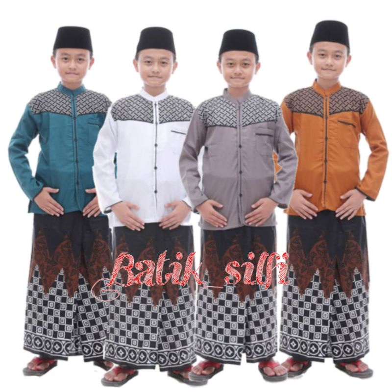 Jual Baju Koko anak Laki Laki umur 7-13 Tahun/Pakaian muslim anak laki