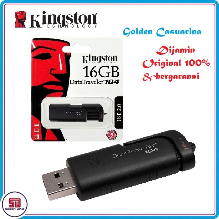 Jual Flashdisk KINGSTON 16GB DATATRAVELER DT104 USB 2.0 | Shopee Indonesia
