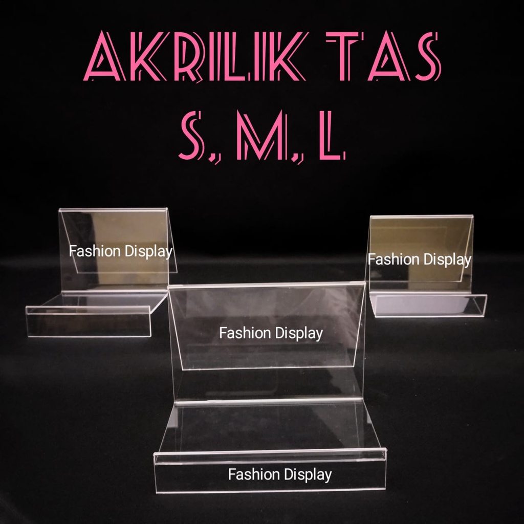 Jual Akrilik Tas Dompet Display Pajangan Tas Dompet Stand Akrilik Untuk