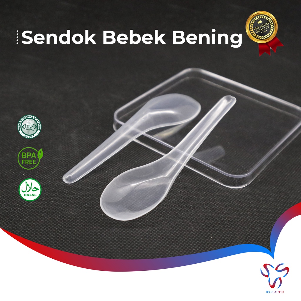 Jual Sendok Bebek Plastik Bening Sendok Sup Sendok Cekung Isi 50