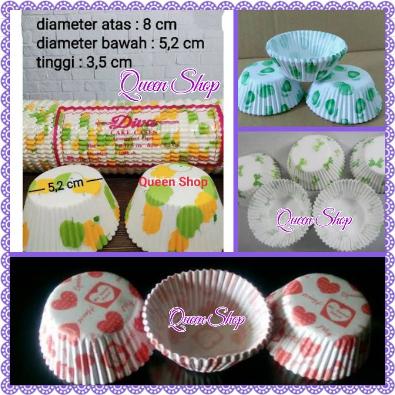 Jual Paper Cup Besar/Case Cake/Alas kertas Bolu kukus 12,5 | Shopee ...