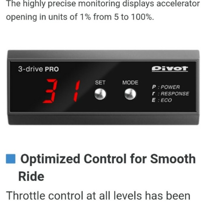 PIVOT THROTTLE CONTROLLER 3 DRIVE PRO FOR ALL JAPAN CARS AVAILABLE