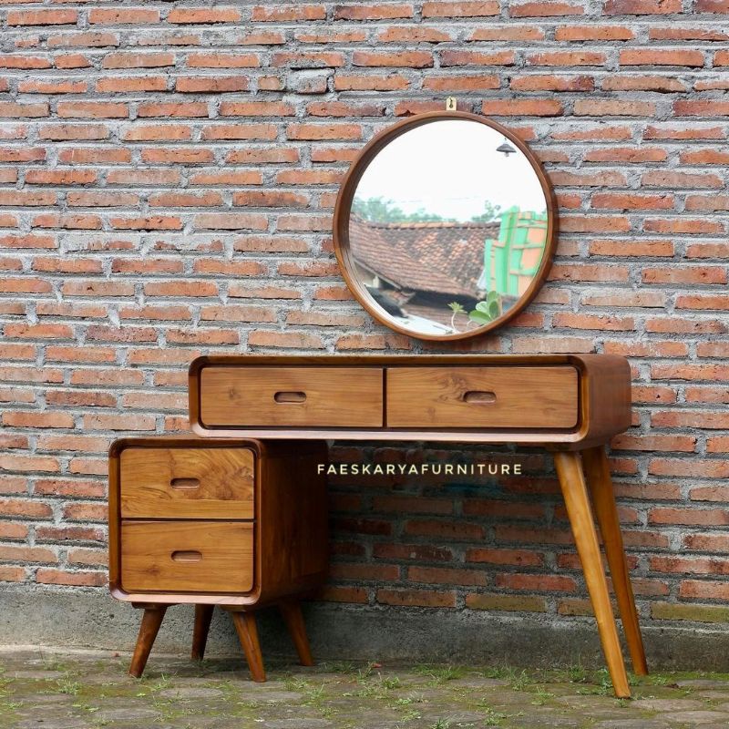 Jual Meja rias custome set kayu jati minimalis | Shopee Indonesia