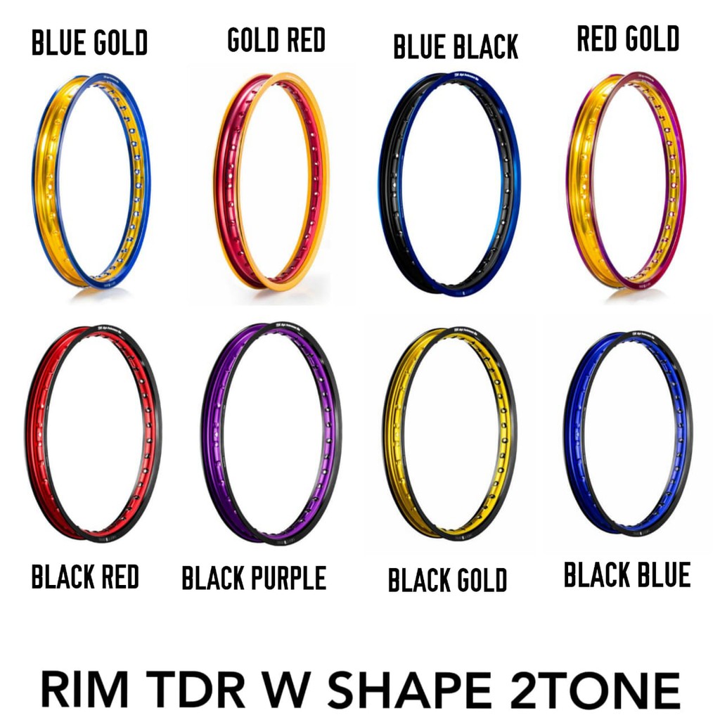 Jual Rim Velg Veleg Ring 17 [SET] Merk TDR Two Tone 2 Warna Ukuran 140 ...