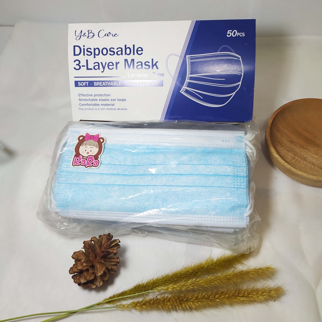 Jual Disposable Protective Masker 3ply Mask earloop isi 50 pcs | Shopee ...