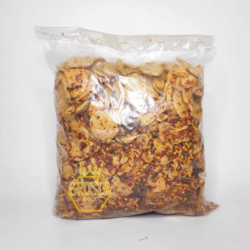 Jual Keripik Basreng 1kg Pedas Extra Daun Jeruk Shopee Indonesia