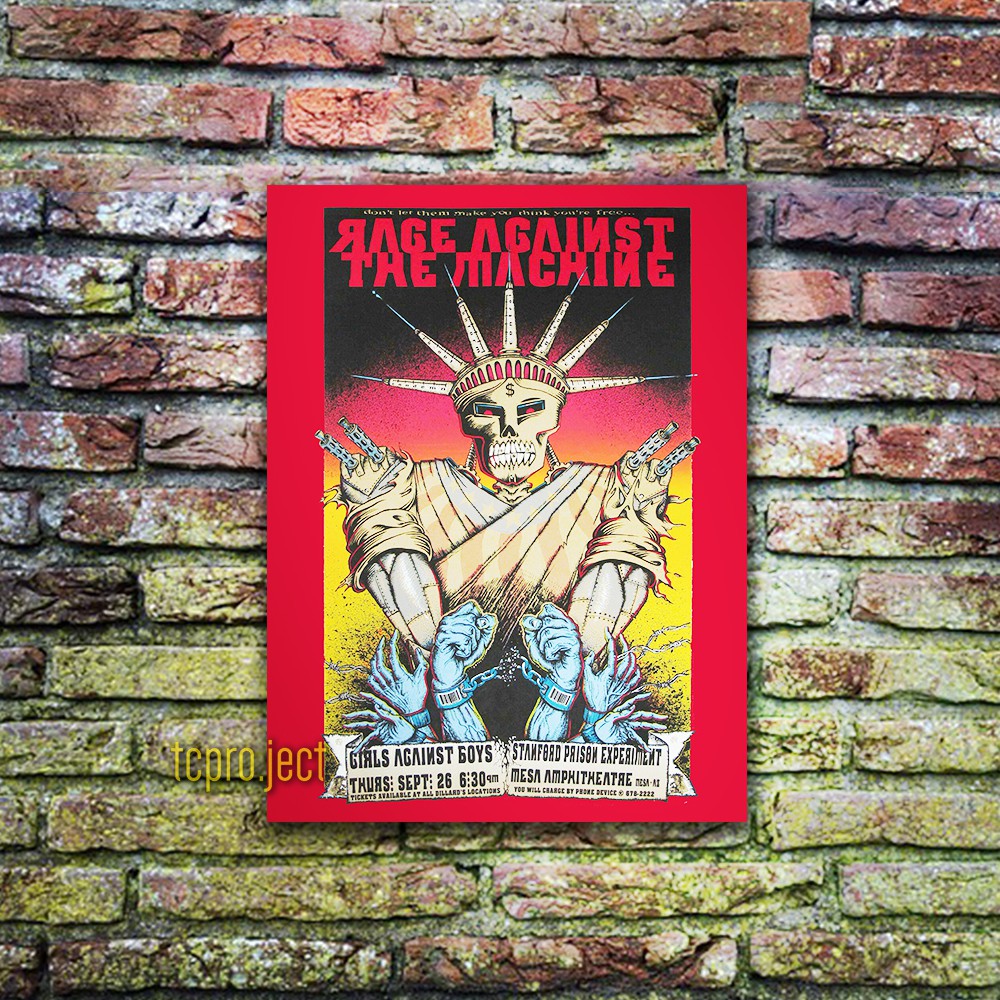 Jual RAGE AGAINST THE MACHINE BAND POSTER - DEKORASI HIASAN DINDING ...