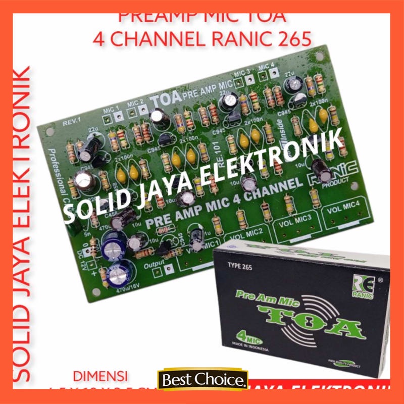 Jual KIT PREAMP MIC TOA PRE AMP MIC 4 CHANNEL CHANEL TERMINAL MIC RANIC Shopee Indonesia