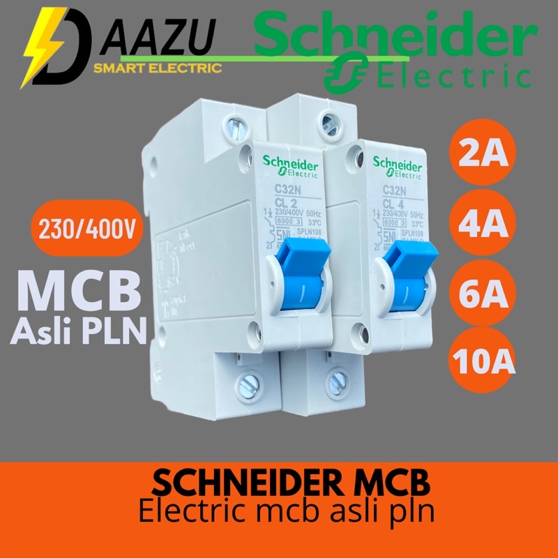 Jual MCB Schneider 2 ampere 4 ampere 6 ampere 10 ampere Mcb listrik