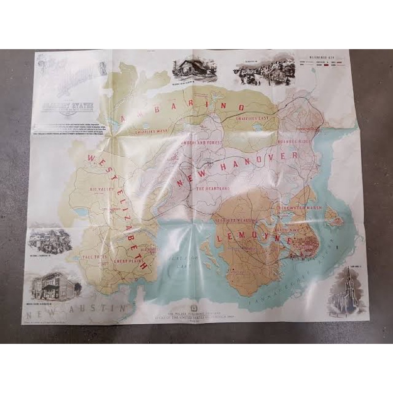 Jual Bonus Map RDR Red dead redemption peta original 5 ps4 english ...