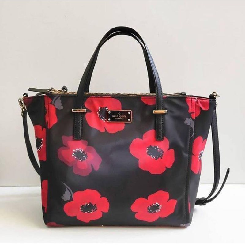 Kate spade red poppy bag sale