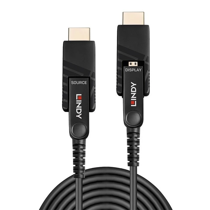 LINDY Kabel Micro HDMI 30m Cable Fiber Optic 3in1 Micro Hdmi HDMI DVI 18G HDR10 HDCP 38322