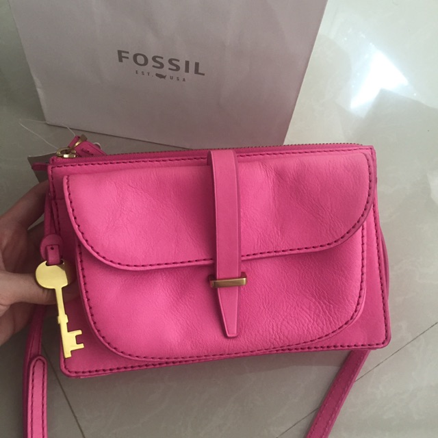 Jual Fossil ryder small crossbody neon pink Shopee Indonesia