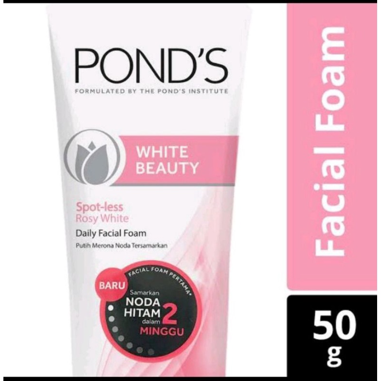 Jual PONDS White Beauty Spotless Facial Foam 50g | Shopee Indonesia