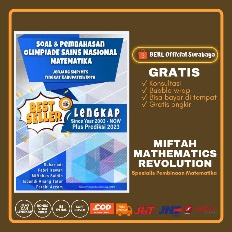 Jual Buku Pembahasan Osn Olimpiade Sains Nasional Matematika Jenjang Smpmts Tingkat Kabupaten 8665