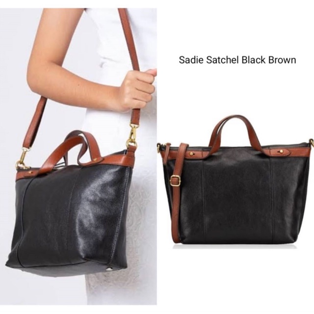 Fossil sadie satchel black new arrivals