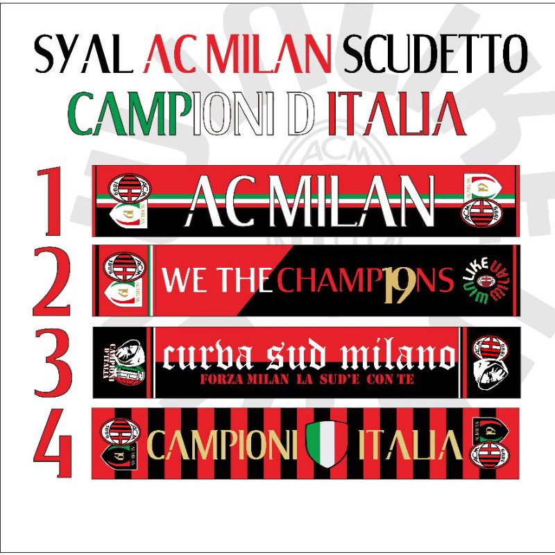 Sciarpa Ufficiale AC Milan 19° Scudetto | Campioni Italia 2022 | Jacquard RossoNero - Foto 9