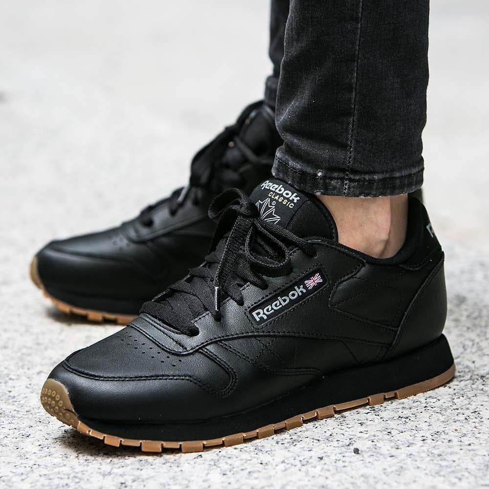 Reebok classic hot sale black gum