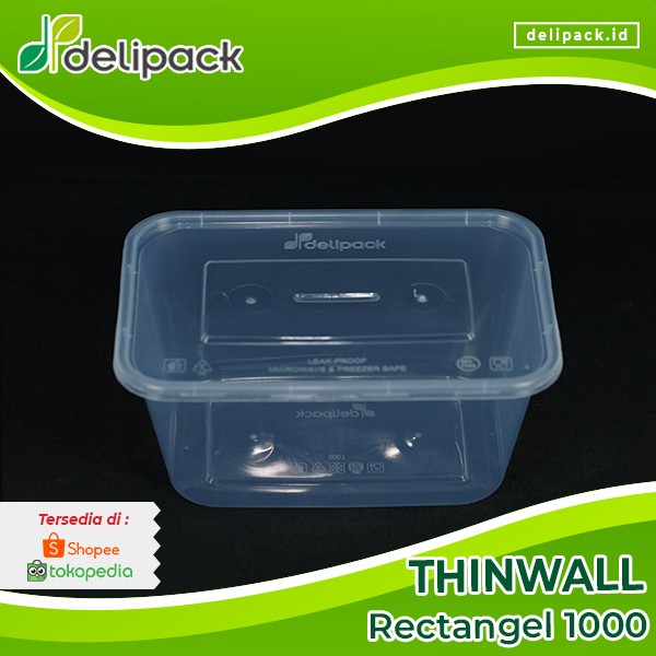 Jual Thinwall 1000ml Tempat Makanan Kotak Makan 1000ml Food