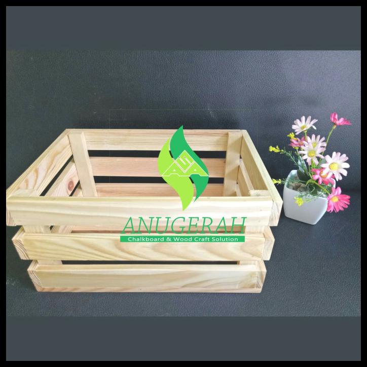 Jual 30X20X15Cm Mini Wood Crates Kotak Kayu Peti Kayu Jati Belanda