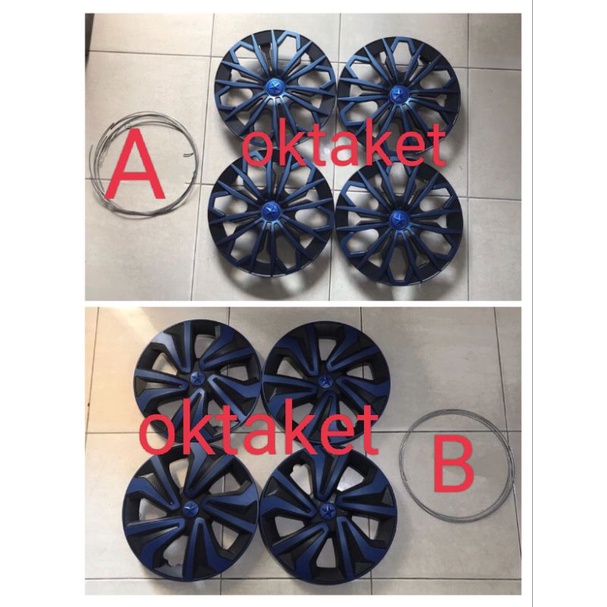 Jual Dop velg cover tutup whelldop list Biru ring 13 & 14 mobil ...