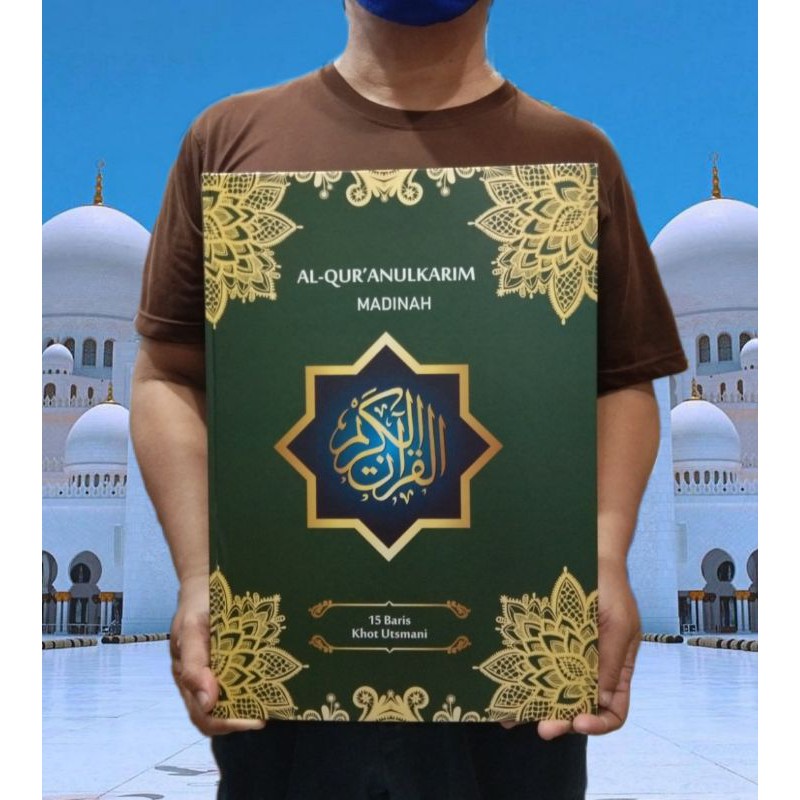 Jual Al Quran Lansia Jumbo Mushaf 15 Baris Khot Utsmani A3 Madinah ...