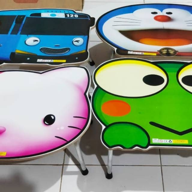 Jual MEJA BELAJAR MEJA LIPAT KARAKTER ANAK PORTABLE KLEM BESI | Shopee