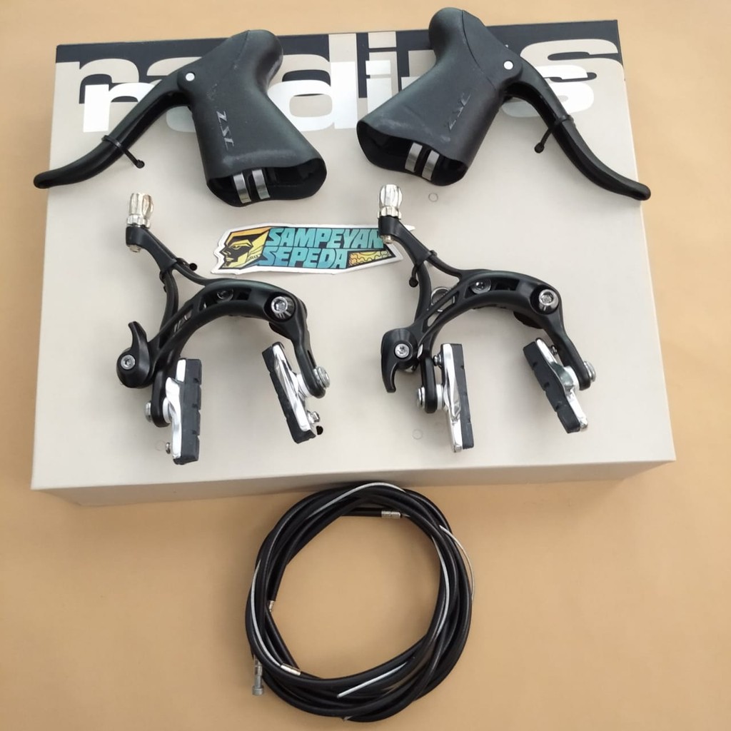 Jual U Brake Rem Set Sepeda Balap Roadbike Radius Box | Shopee Indonesia