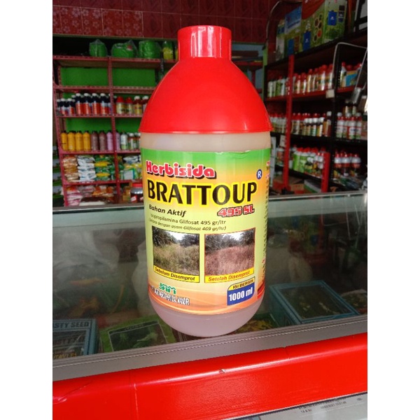 Jual Herbisida Obat Pembasmi Rumput Sistemik Brattoup 495 SL 1 Liter ...