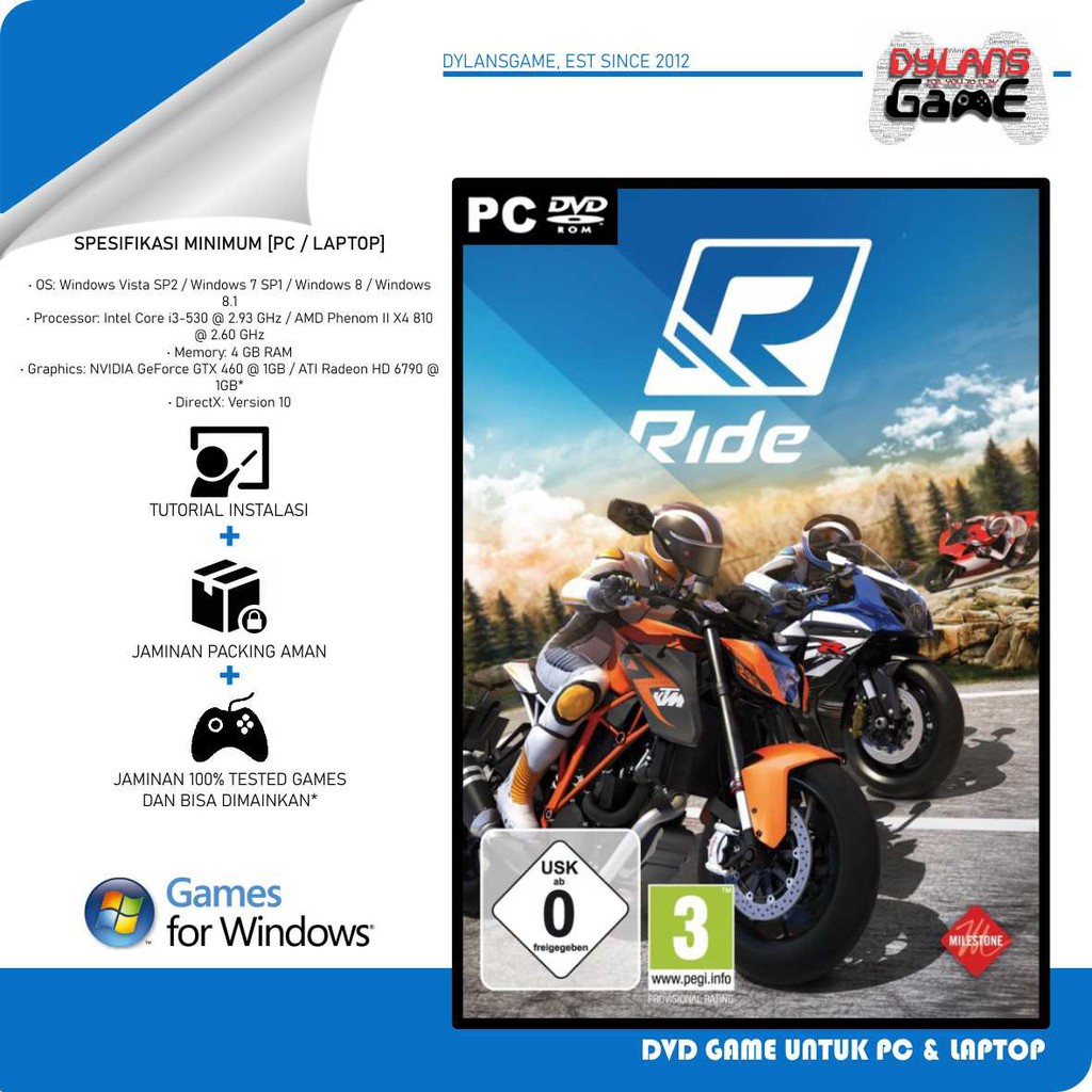 Jual RIDE DIGITAL DELUXE EDITION PC GAMES DVD GAME LAPTOP GAME PC ...